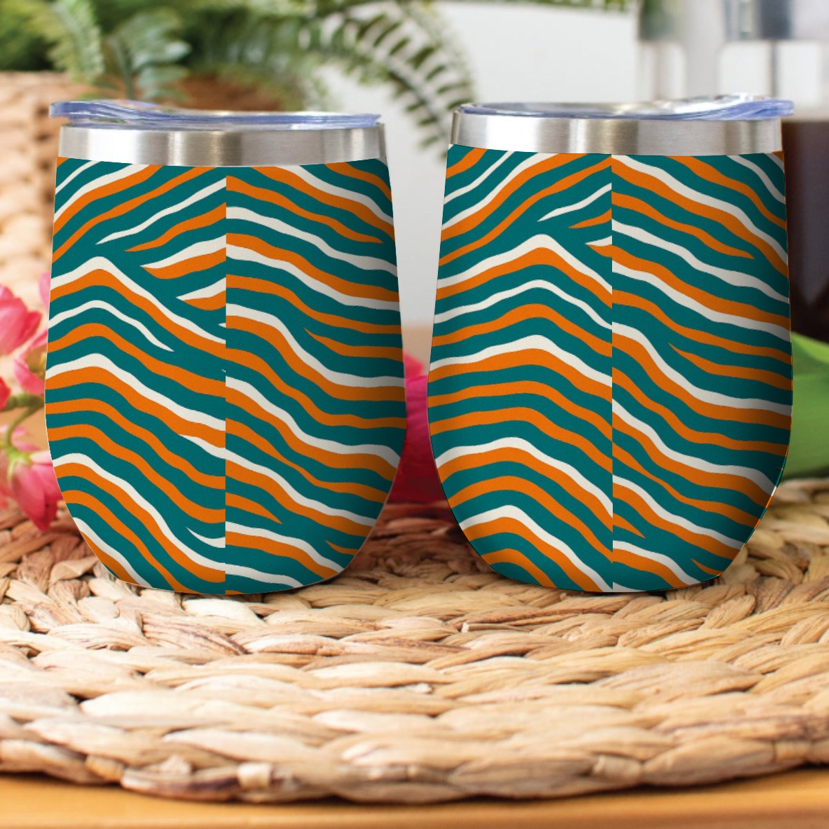 Miami Dolphins Zubaz Stainless Steel Cup Wine Tumbler