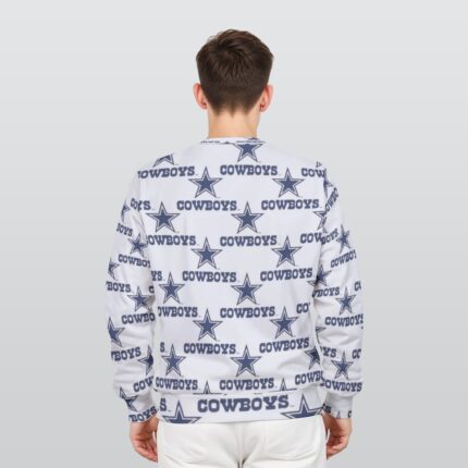 Dallas Cowboys Zubaz All-Over Print Men's Heavy Fleece Sweatshirt