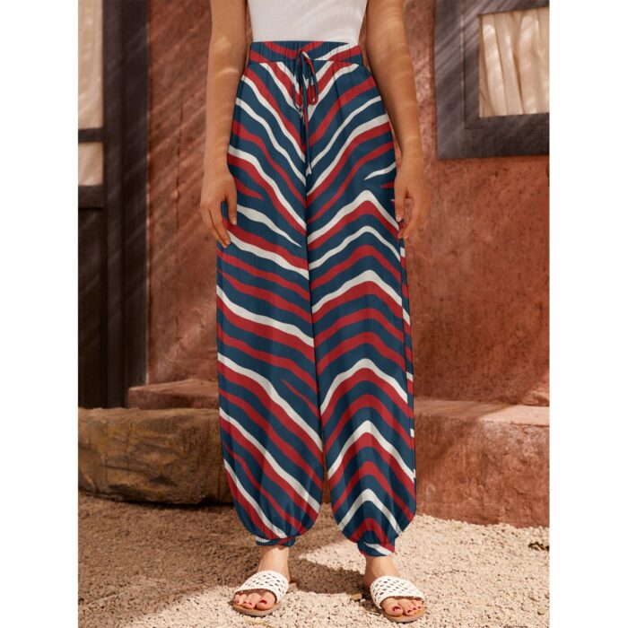 New England Patriots Zubaz All-Over Print Women's Carrot Pants with Pockets - Image 4