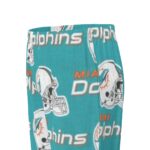 Miami Dolphins Zubaz All-Over Print Women's Long Sleeve Pajama Set With Black Contrast Piping - Image 6