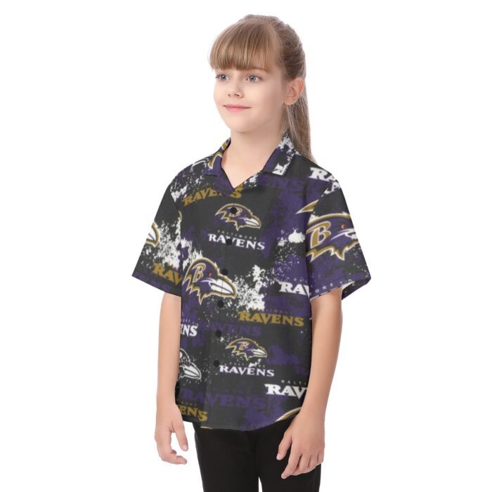 Baltimore Ravens Kid's Hawaiian Vacation Shirt - Image 3