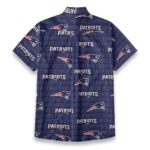 New England Patriots All-Over Print Men's Breathable Cotton Shirt|125GSM - Image 3