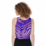 Buffalo Bills Zubaz All-Over Print Crop-Tank Top - Image 3
