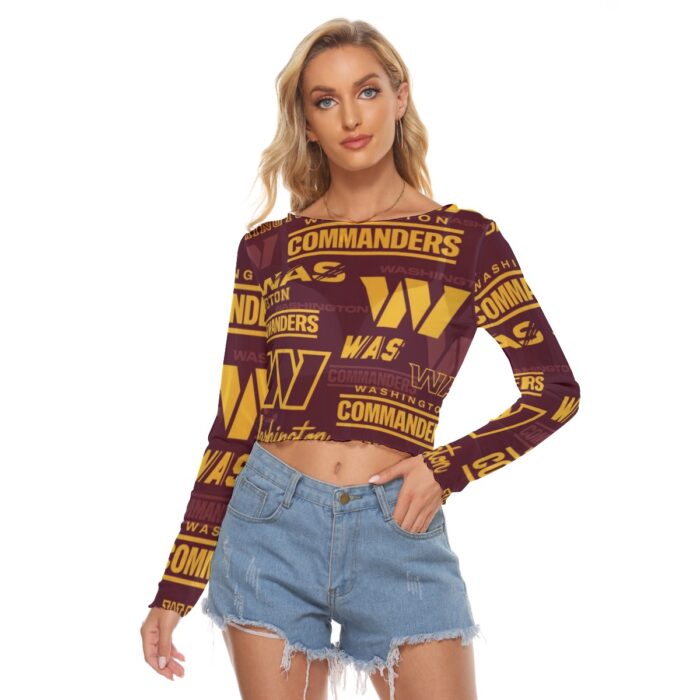 Washington Commanders Women's Mesh Long Sleeves T-shirt - Image 1