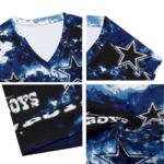 Dallas Cowboys Zubaz All-Over Print Men's Imitation Knitted V-neck Vest