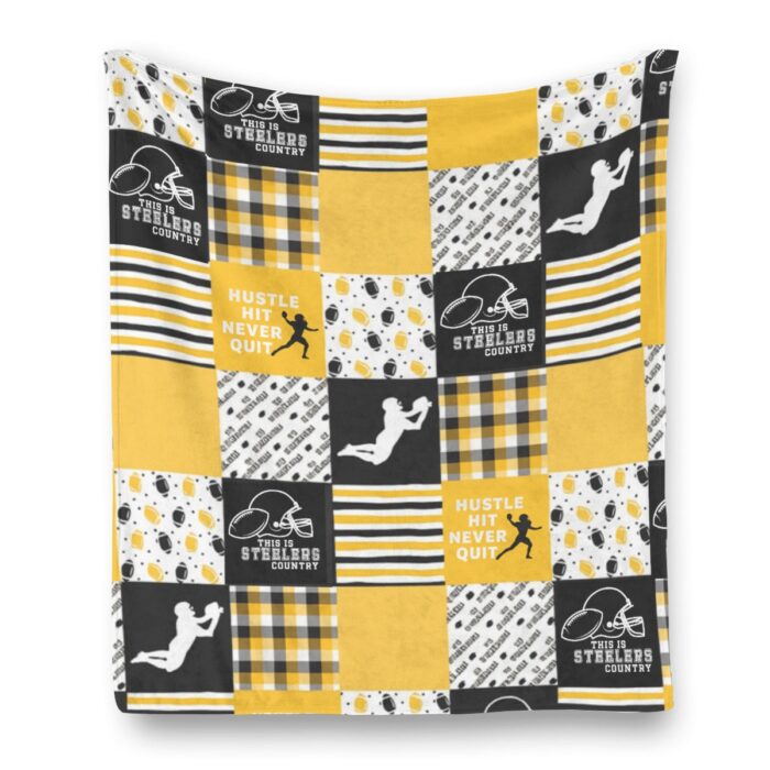 Pittsburgh Steelers Zubaz Single-Side Printing Flannel Blanket - Image 5