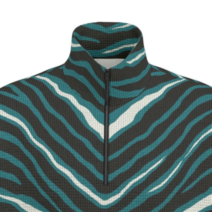 Philadelphia Eagles Zubaz All-Over Print Unisex Turtleneck Zippered Sweatshirt - Image 5