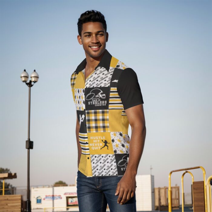 Pittsburgh Steelers All-Over Print Men's Shirt - Image 3