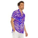 Buffalo Bills Zubaz All-Over Print Men's Deep V-neck Short Sleeve T-shirt - Image 4