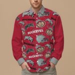 Ohio State Buckeyes Men's Slim Fit Long Sleeve Shirt