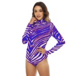 Buffalo Bills Zubaz All-Over Print Women's Turtleneck Long Sleeve Bodysuit