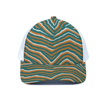 Miami Dolphins Zubaz Unisex Trucker Hat With White Half-mesh