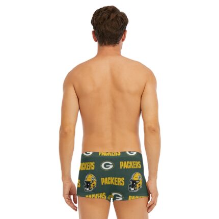 Green Bay Packers All-Over Print Men's Short Boxer Briefs