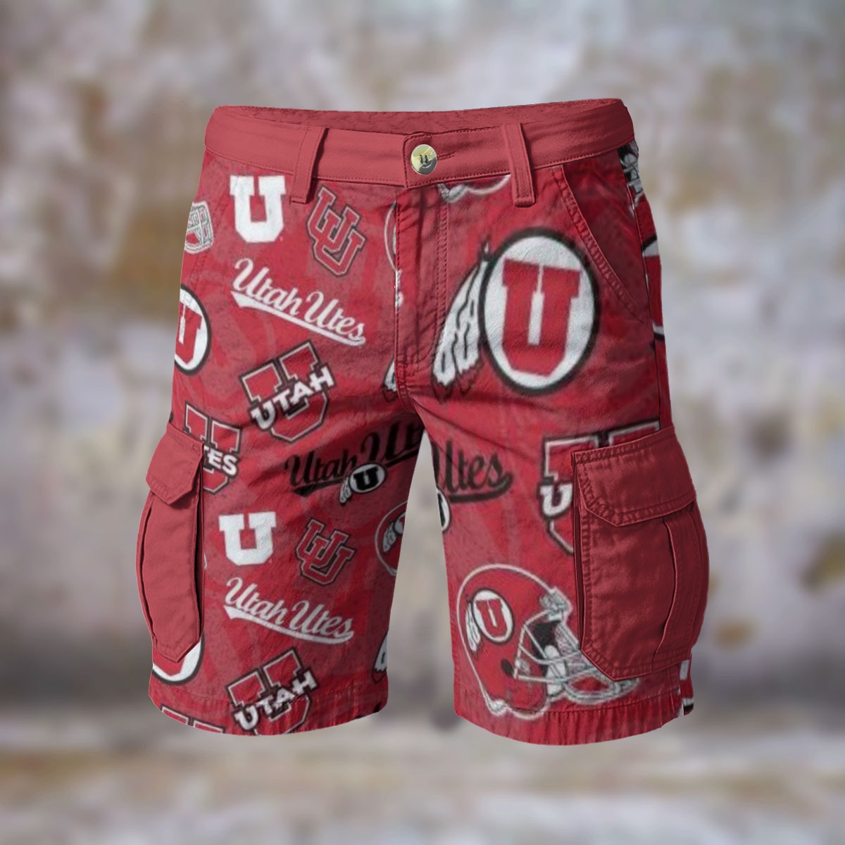 Red Utah - Utes Cargo Shorts - Image 3