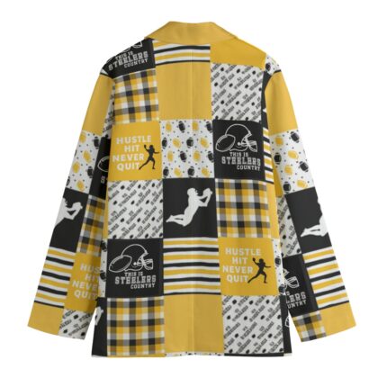Pittsburgh Steelers All-Over Print Women's Leisure Blazer