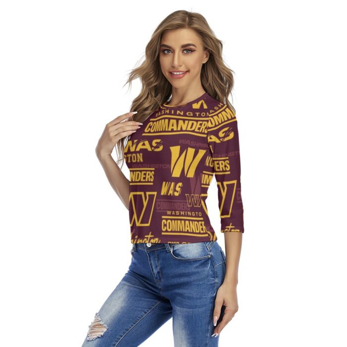 Washington Commanders Women's Raglan Sleeves T-shirts - Image 2