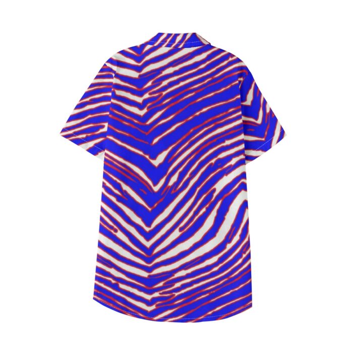 Buffalo Bills Zubaz All-Over Print Kid's Hawaiian Vacation Shirt | 115GSM Cotton poplin - Image 2