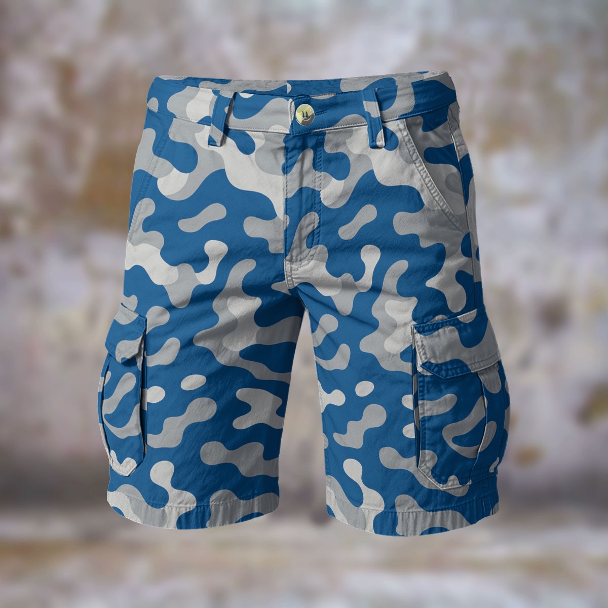 Detroit Lions football camo Cargo Shorts - Image 2
