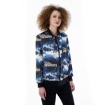 Dallas Cowboys Zubaz All-Over Print Women's Ribbed Stand-up Collar Jacket