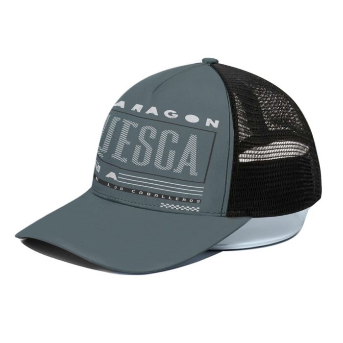 Gorra de camionero Huesca unisex con media malla negra - Image 2