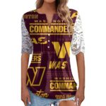 Washington Commanders Women's Lace Sleeve Shirt