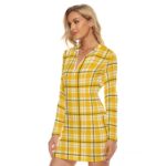 Pittsburgh Steelers All-Over Print Women's Zip Front Tight Dress - Image 4