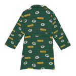 Green Bay Packers All-Over Print Men's Borg Fleece Robe - Image 5