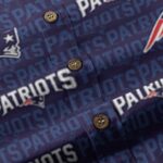 New England Patriots All-Over Print Men's Breathable Cotton Shirt|125GSM - Image 6