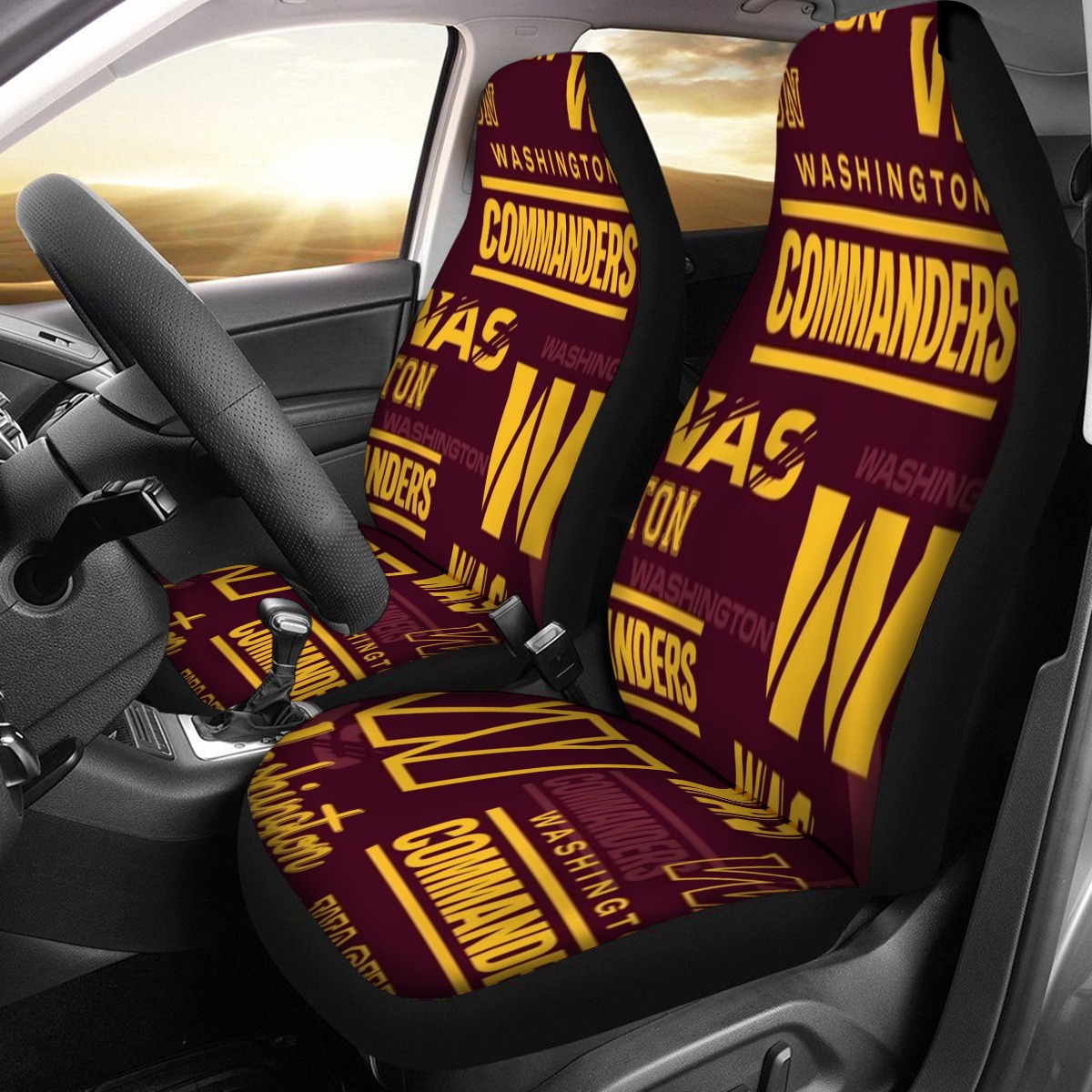 Washington Commanders Universal Car Seat Cover With Thickened Back - Image 2