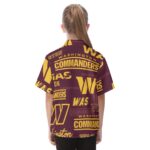 Washington Commanders  Kid's Hawaiian Vacation Shirt - Image 4
