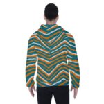 Miami Dolphins Zubaz All-Over Print Men's Heavy Fleece Raglan Zip Up Hoodie With Pocket - Image 2