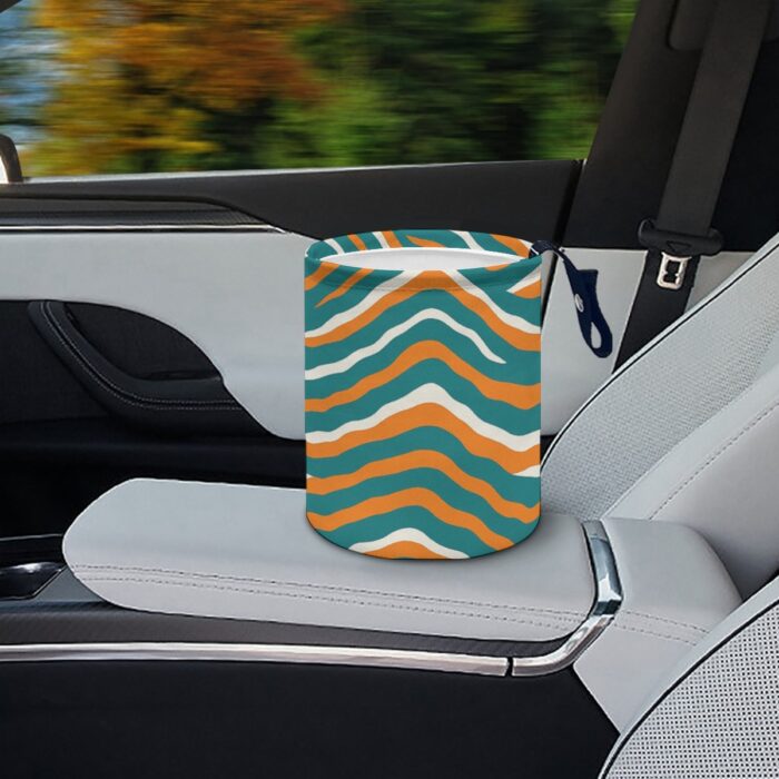 Miami Dolphins Zubaz Minimalist Fabric Car Trash Can - Image 4