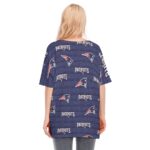 New England Patriots Zubaz All-Over Print Women's Bat Sleeves Blouse | 190GSM Cotton - Image 4