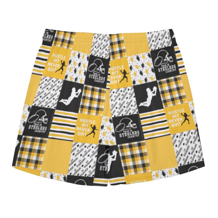 Pittsburgh Steelers Zubaz All-Over Print Men's Side Split Running Sport Shorts - Image 3
