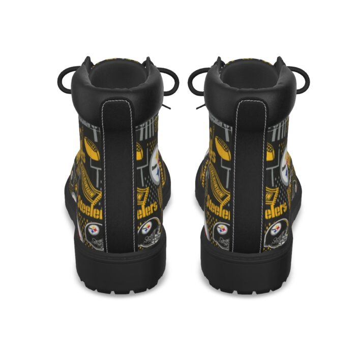 Pittsburgh Steelers Zubaz All-Over Print Men's Short Boots - Image 8