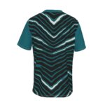 Philadelphia Eagles Zubaz All-Over Print Men's Short Sleeve T-shirt with Neckline Tie - Image 2