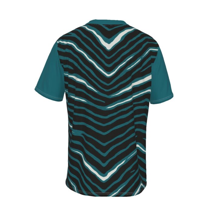 Philadelphia Eagles Zubaz All-Over Print Men's Short Sleeve T-shirt with Neckline Tie - Image 2