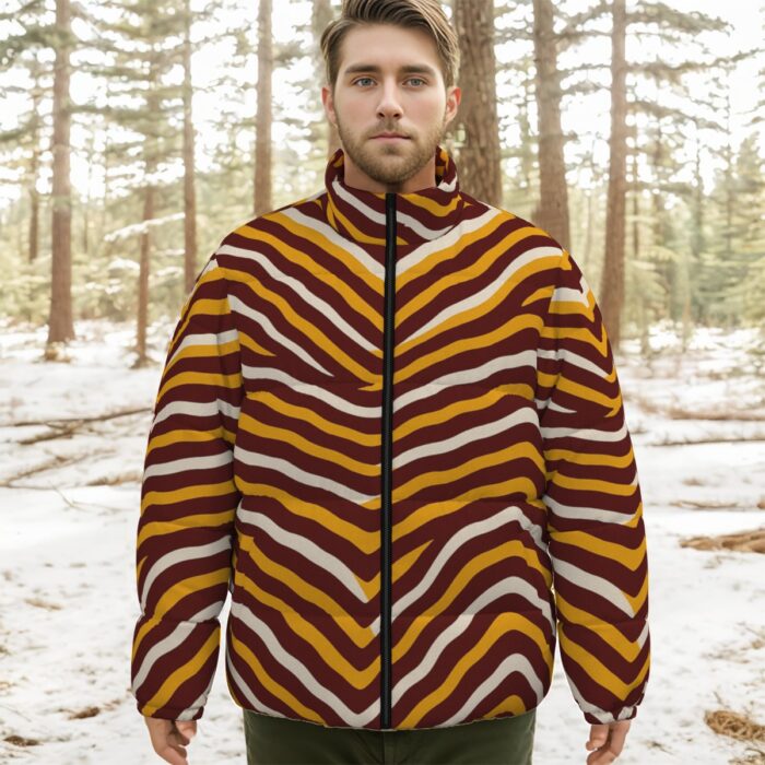 Washington Commanders zubaz Unisex Stand-up Collar Down Jacket - Image 1