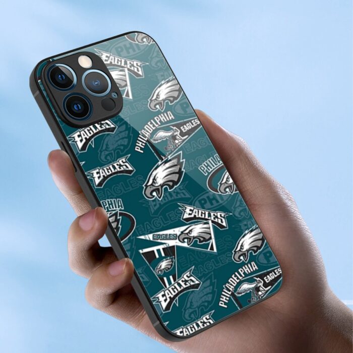 Philadelphia Eagles Zubaz iPhone 13 Series Mobile Phone Case | Glass - Image 2