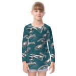 Philadelphia Eagles Zubaz All-Over Print Kid's Long Sleeve O-neck T-shirt