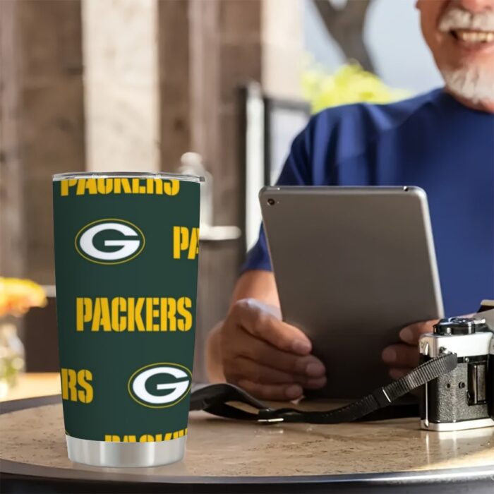 Green Bay Packers Custom 20OZ Tumbler With Sliding Lid For The USA - Image 6