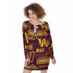 Washington Commanders Redskins Women's Lace-Up Sweatshirt - Image 3