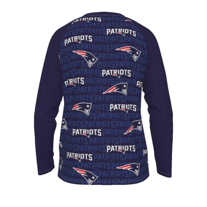 New England Patriots Zubaz All-Over Print Men's Long Sleeve T-shirt With Raglan Sleeve - Image 4