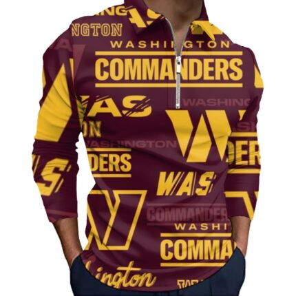Washington Commanders Men’s Quarter Zip Pullover Sweatshirt