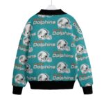 Miami Dolphins Zubaz All-Over Print Unisex Knitted Fleece Lapel Outwear - Image 2