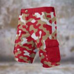 San Francisco 49ers football camo Cargo Shorts - Image 2