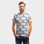 Dallas Cowboys Zubaz All-Over Print Men's O-Neck Sports T-Shirt - Image 2