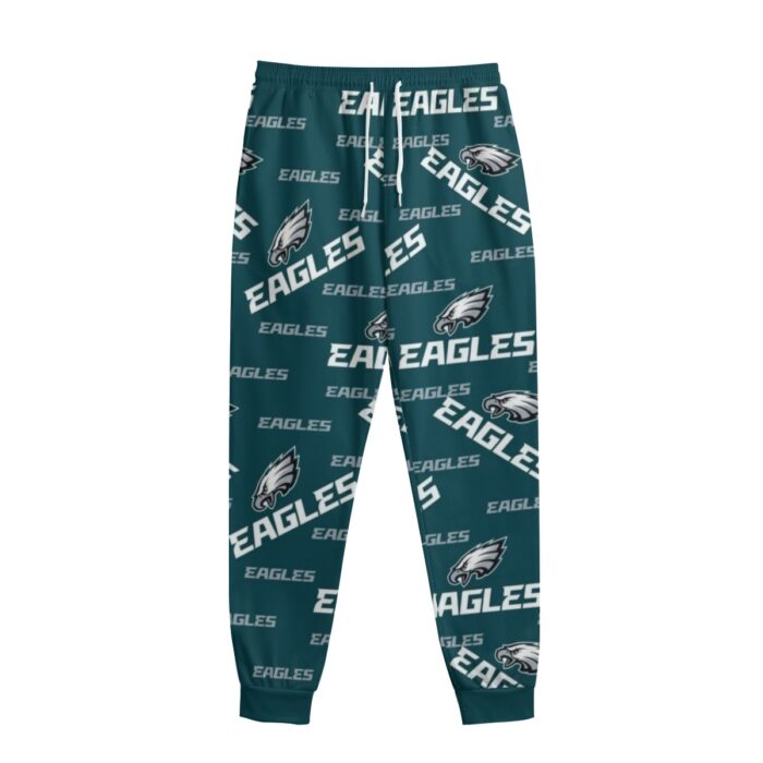 Philadelphia Eagles Zubaz All-Over Print Men's Sweatpants With Waistband - Image 3