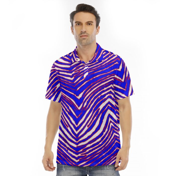 Buffalo Bills Zubaz All-Over Print Men's Polo Shirt | Velvet - Image 1
