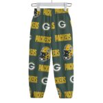 Green Bay Packers All-Over Print Kid's Sweatpants | 310GSM Cotton - Image 2